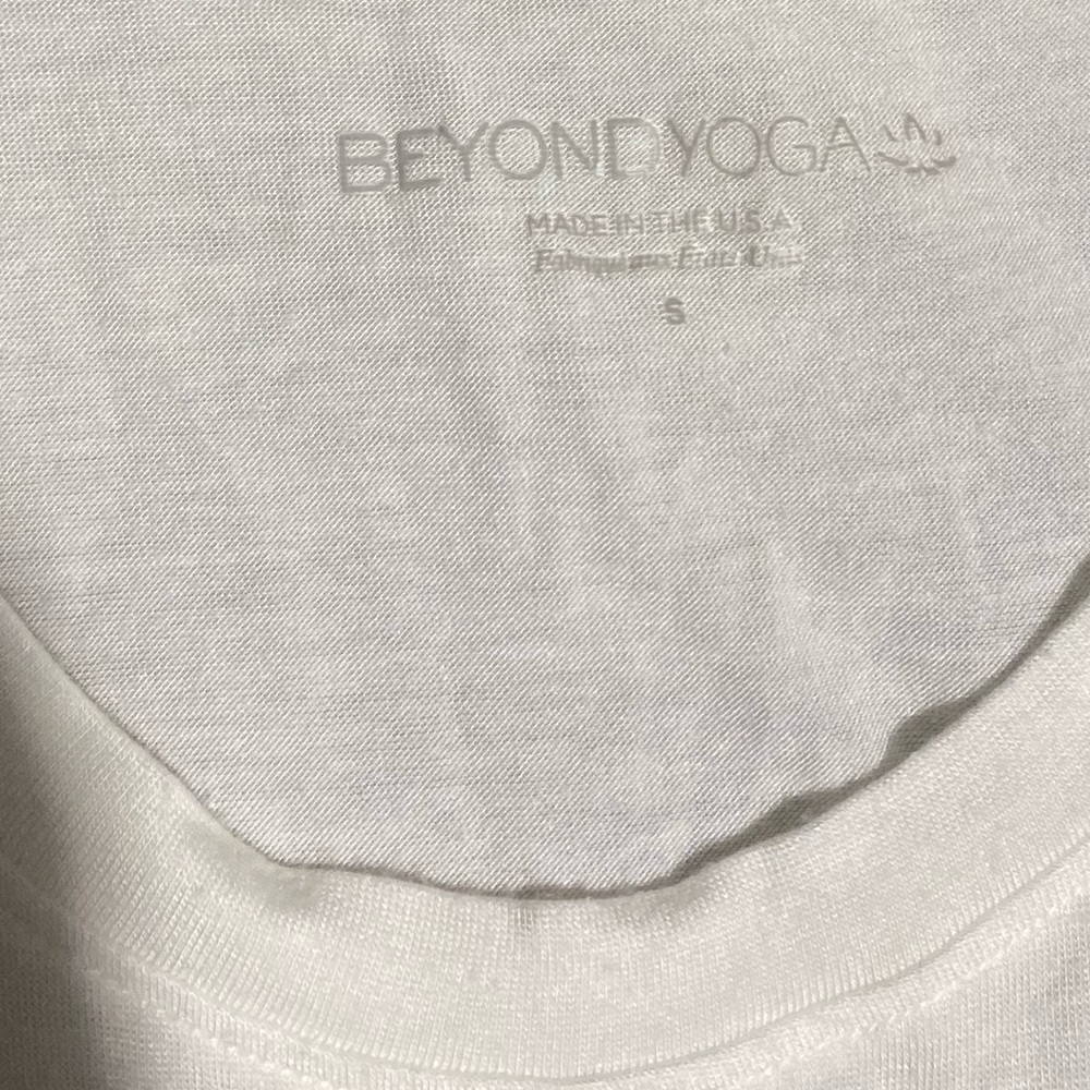 Beyond Yoga Tie Front Muscle Tee White Size Small - Picture 4 of 4